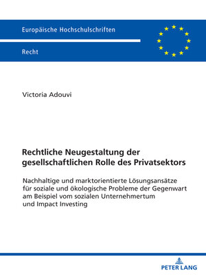cover image of Rechtliche Neugestaltung der gesellschaftlichen Rolle des Privatsektors